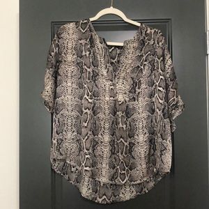 Snake Print Silky Top